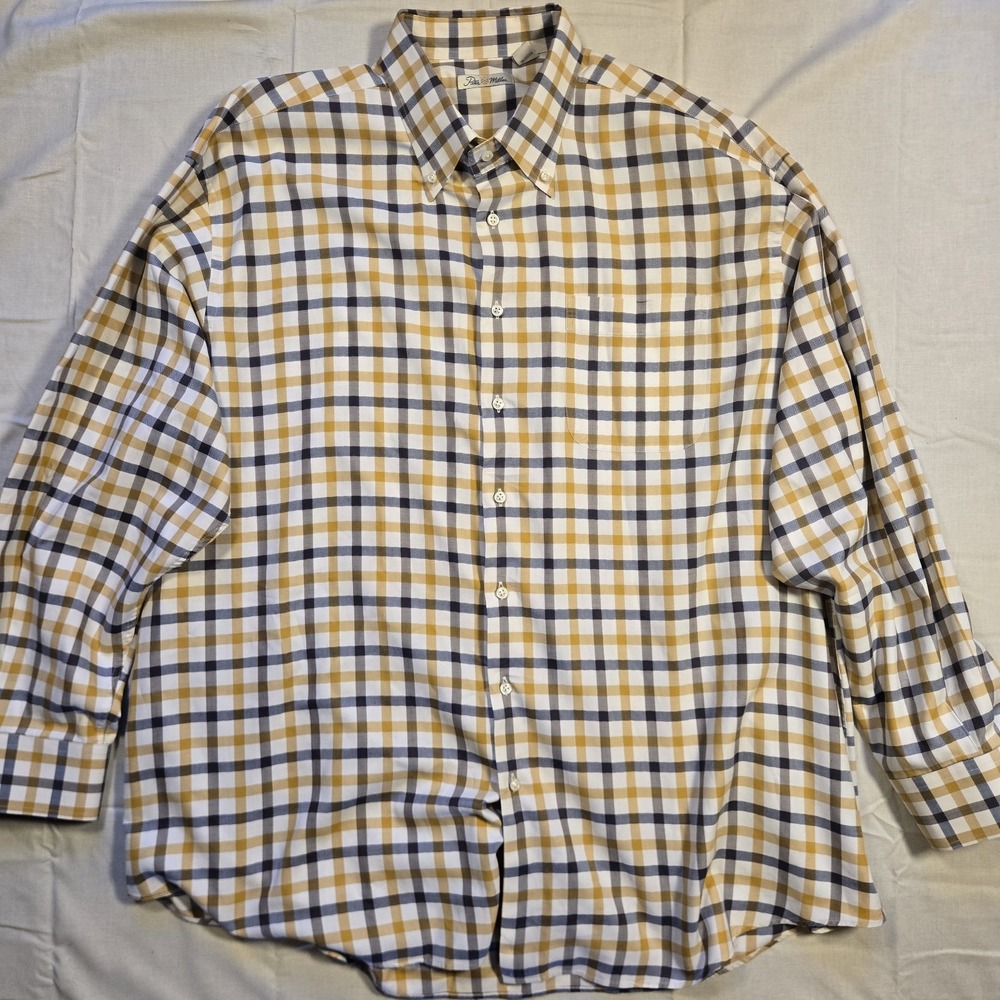 Peter Millar Button Mens XXL Shirt Plaid Crown Golf Long Sleeve